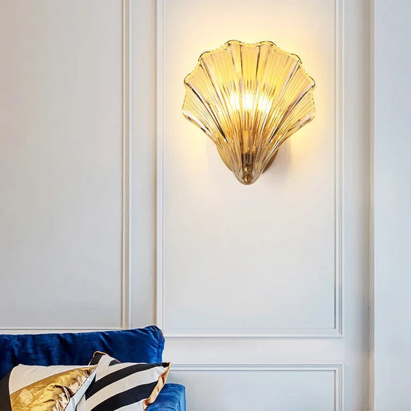 Seashell-Style Wall Light with E14 Fitting