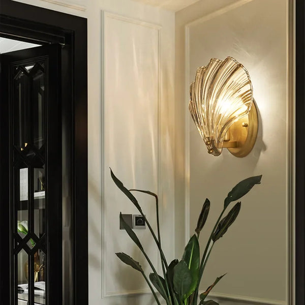 Seashell-Style Wall Light with E14 Fitting