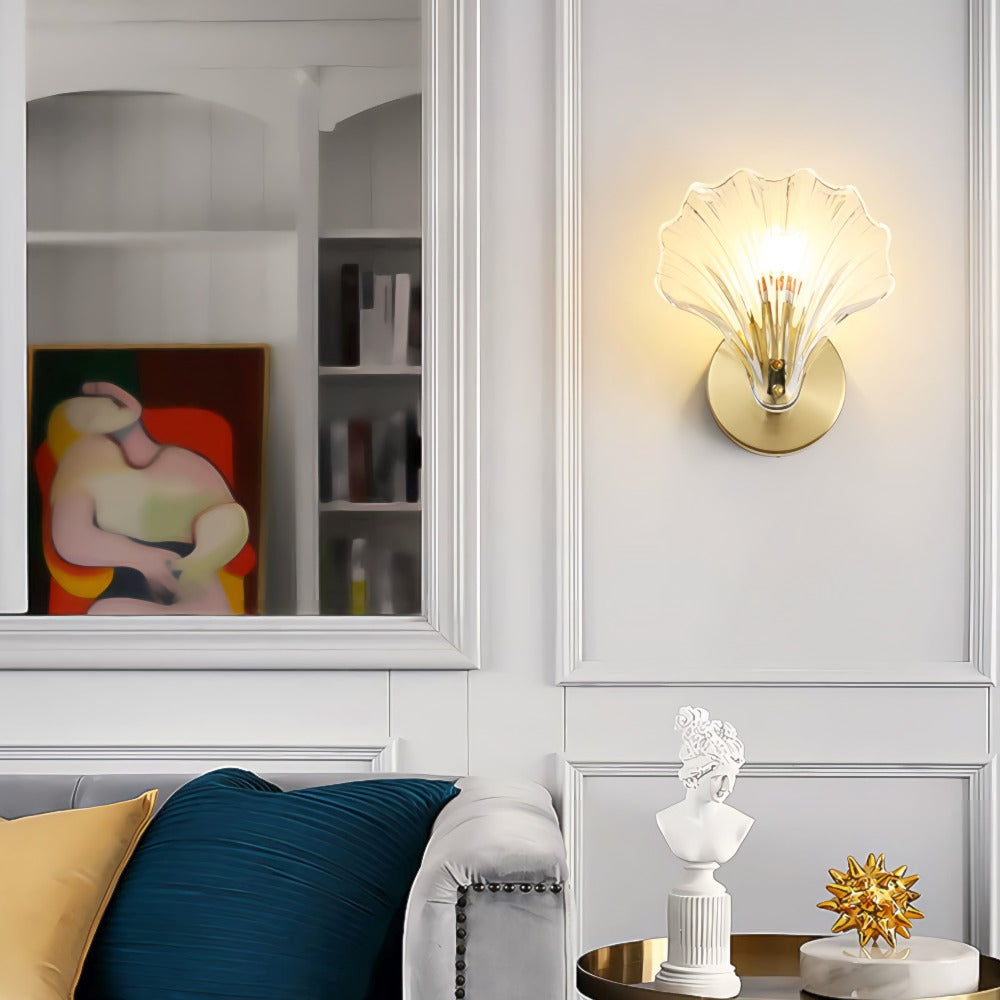 Seashell-Style Wall Light with E14 Fitting