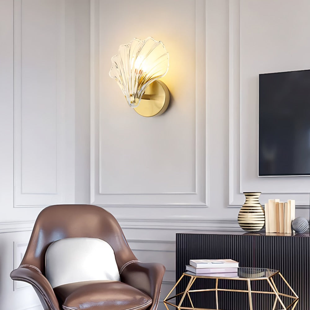 Seashell-Style Wall Light with E14 Fitting