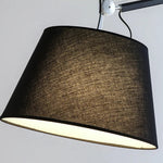Swing Arm Floor Lamp with Fabric Drum Shade