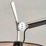 Swing Arm Floor Lamp with Fabric Drum Shade