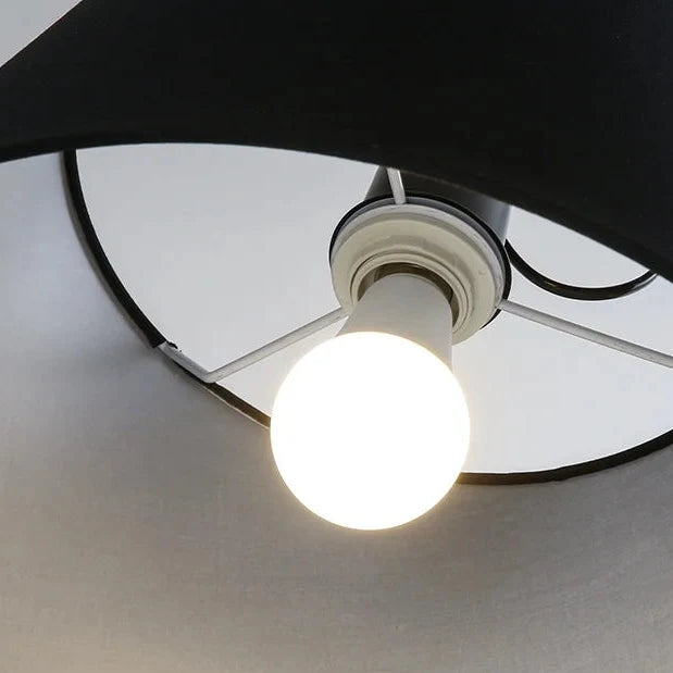 Swing Arm Floor Lamp with Fabric Drum Shade