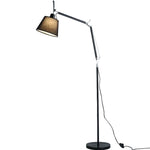 Swing Arm Floor Lamp with Fabric Drum Shade