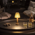 Rechargeable Fabric Shade Table Lamp with Touch Control