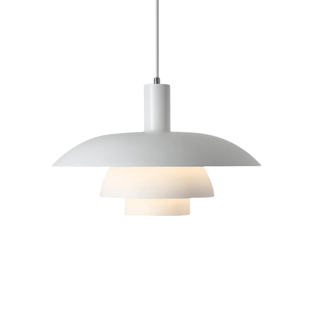Tiered Metal Shade Pendant Light - Modern Design, 12-inch Diameter
