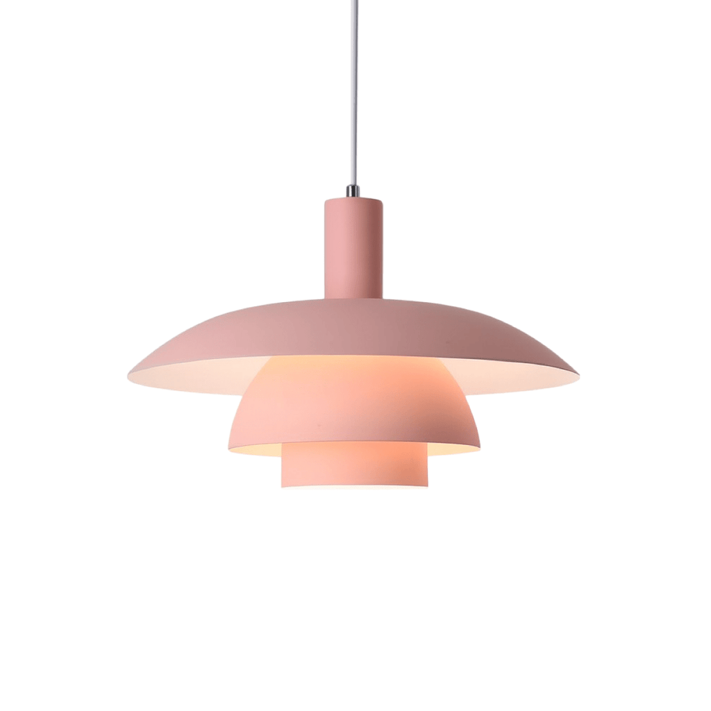 Tiered Metal Shade Pendant Light - Modern Design, 12-inch Diameter