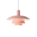 Tiered Metal Shade Pendant Light - Modern Design, 12-inch Diameter