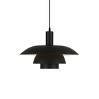 Tiered Metal Shade Pendant Light - Modern Design, 12-inch Diameter