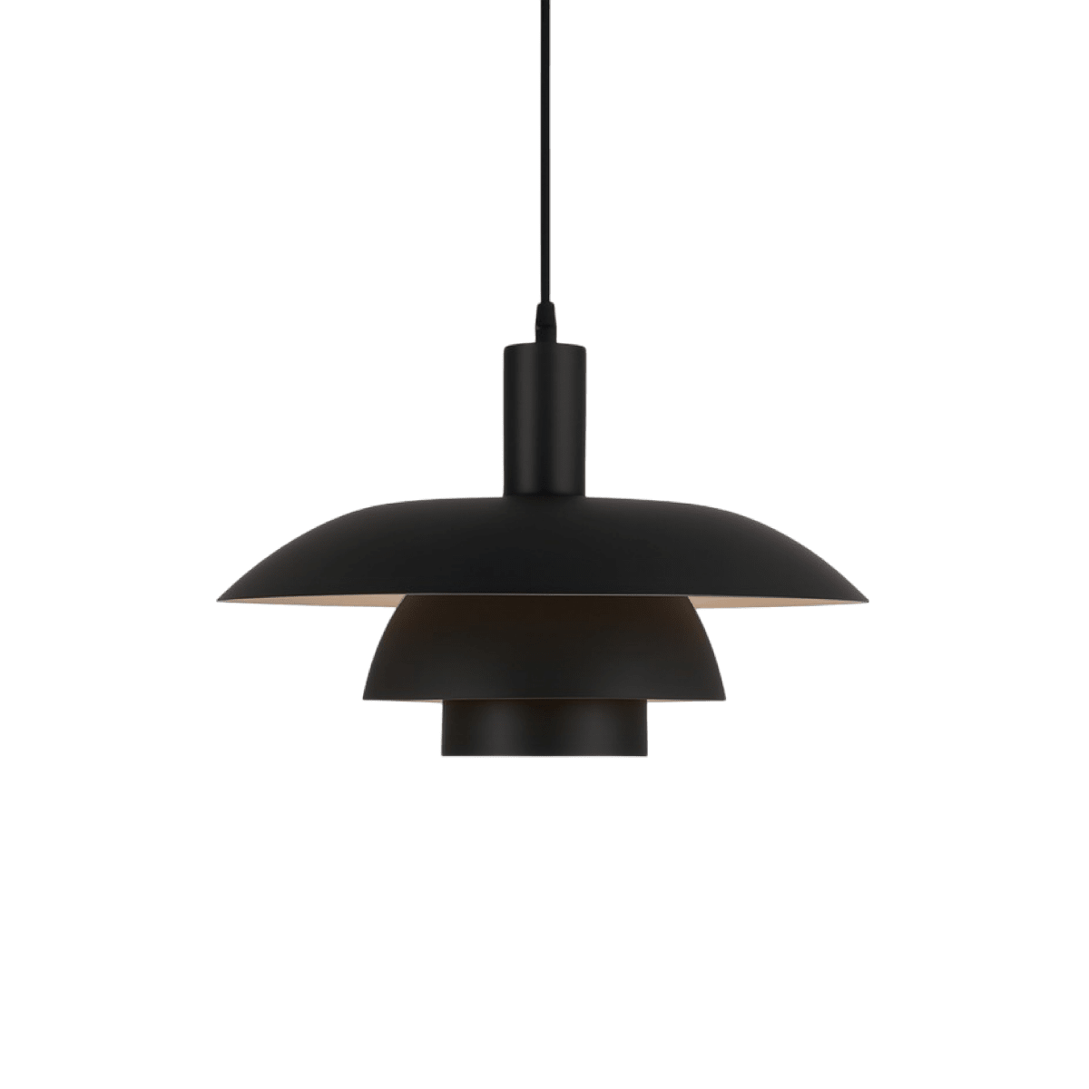 Tiered Metal Shade Pendant Light - Modern Design, 12-inch Diameter