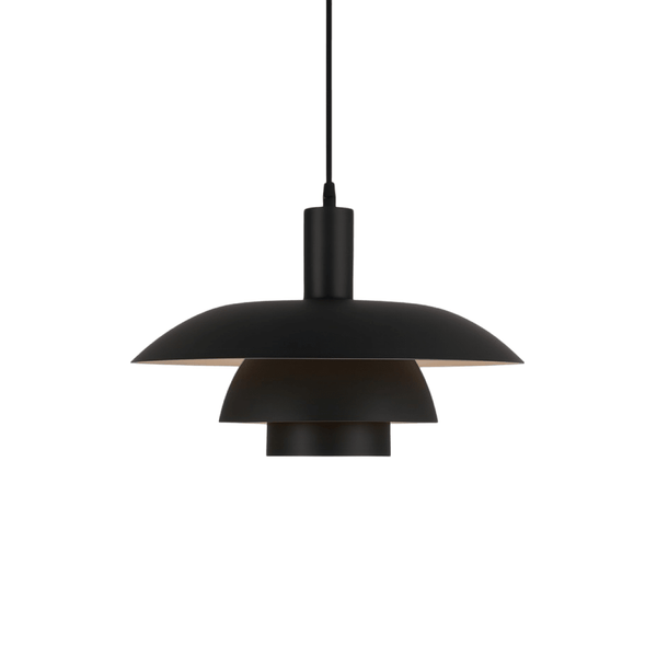 Tiered Metal Shade Pendant Light - Modern Design, 12-inch Diameter1