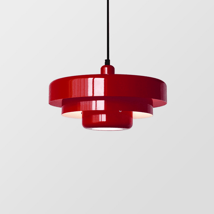 Tiered Shade Pendant Light Fixture - Modern Design, 12-inch Diameter