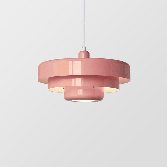 Tiered Shade Pendant Light Fixture - Modern Design, 12-inch Diameter