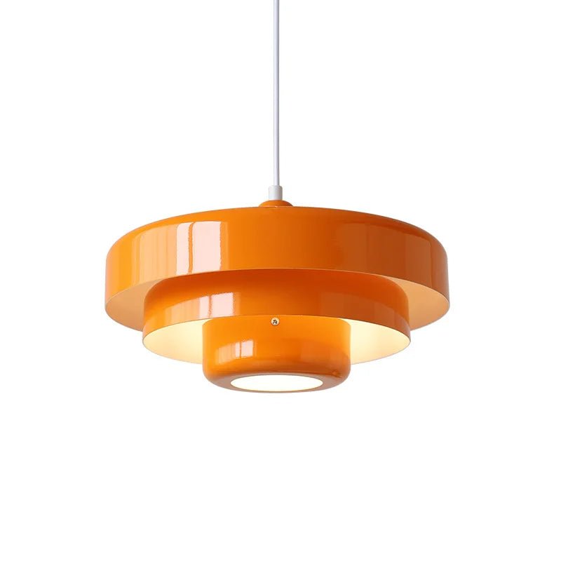 Tiered Shade Pendant Light Fixture - Modern Design, 12-inch Diameter