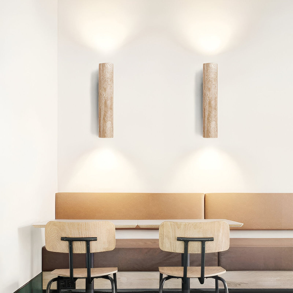 Travertine Up and Down Wall Light with E27 Socket