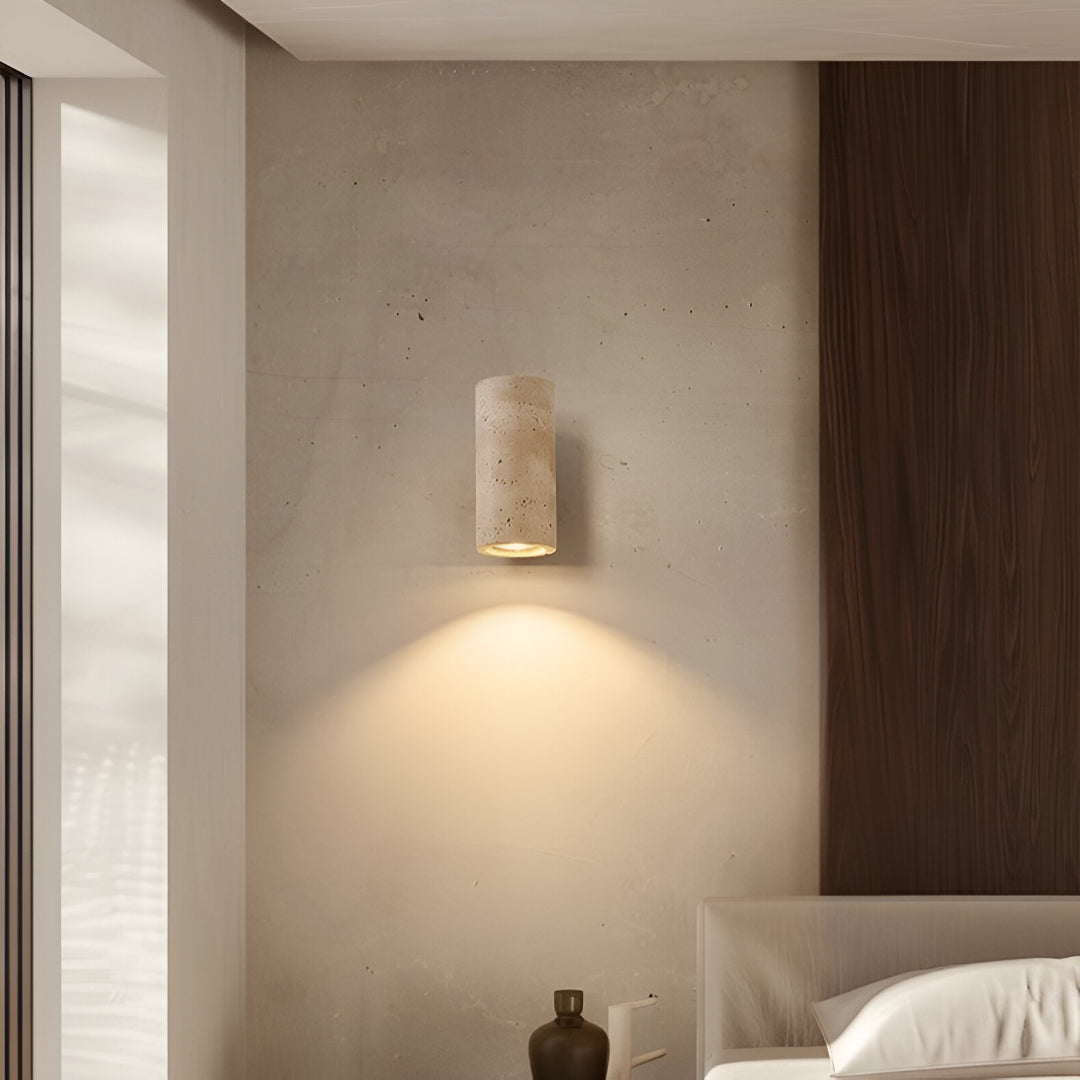 Travertine Up and Down Wall Light with E27 Socket