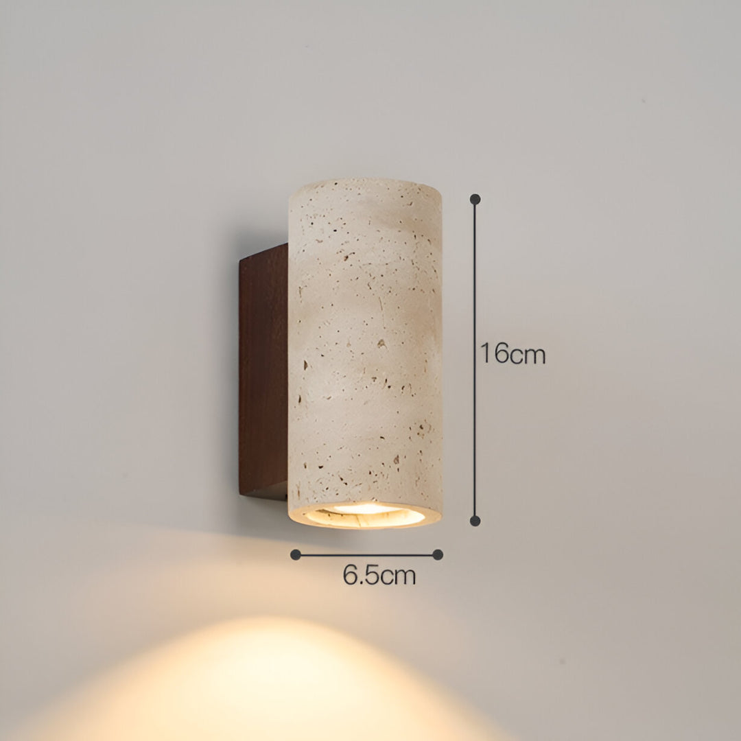 Travertine Up and Down Wall Light with E27 Socket