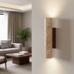 Travertine Up and Down Wall Light with E27 Socket