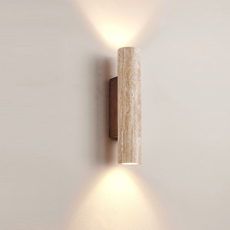 Travertine Up and Down Wall Light with E27 Socket