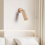 Travertine and Wood Wall Light with E27 Fitting