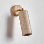 Travertine and Wood Wall Light with E27 Fitting