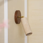 Travertine and Wood Wall Light with E27 Fitting
