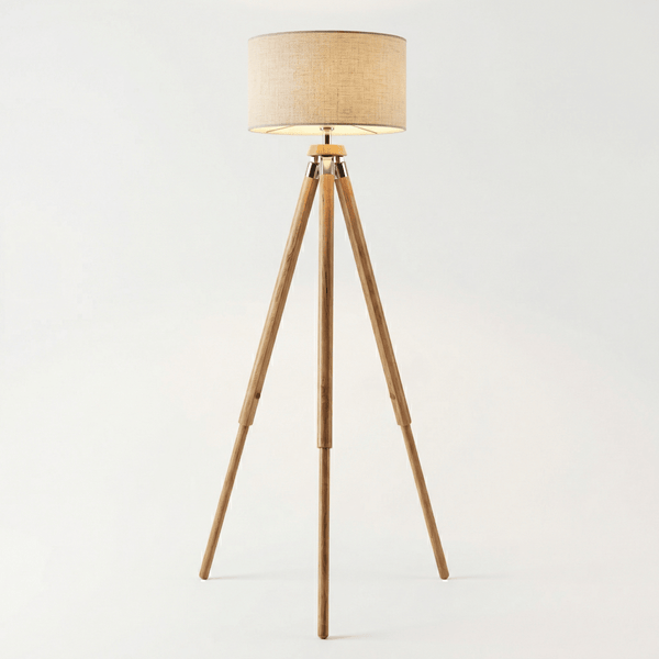 Tripod Floor Lamp with Fabric Shade - Adjustable Height, 60 inches1