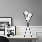 Tripod Moon Lamp with Frosted Glass Shade