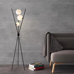 Tripod Moon Lamp with Frosted Glass Shade