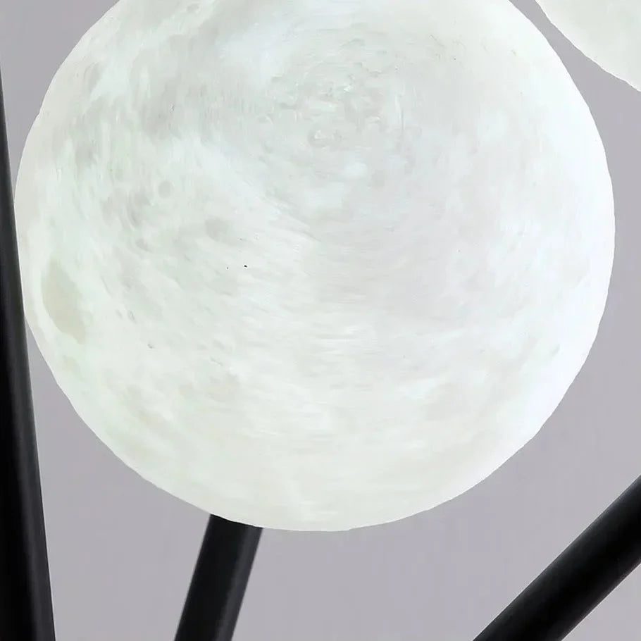 Tripod Moon Lamp with Frosted Glass Shade