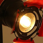 Vintage Metal and Wood Tripod Floor Lamp