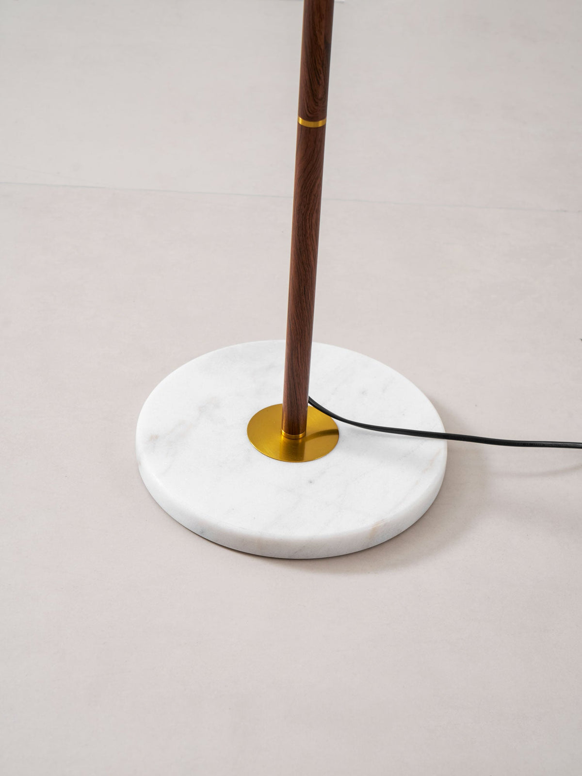 Vintage Pleated Floor Lamp with Marble Base | Modern Retro Standing Lamp