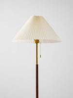 Vintage Pleated Floor Lamp with Marble Base | Modern Retro Standing Lamp