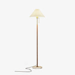 Vintage Pleated Floor Lamp with Marble Base | Modern Retro Standing Lamp