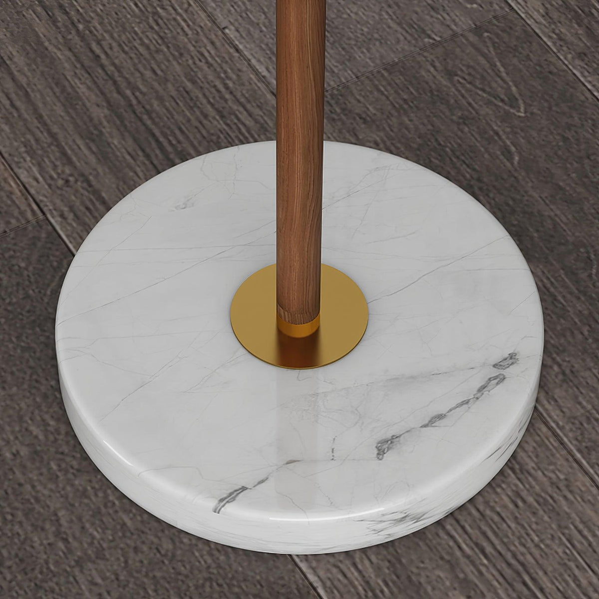 Vintage Pleated Floor Lamp with Marble Base | Modern Retro Standing Lamp