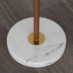 Vintage Pleated Floor Lamp with Marble Base | Modern Retro Standing Lamp