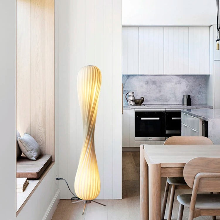 Wood E27 Floor Lamp
