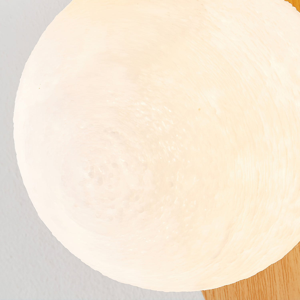 Wood-Effect Wall Light with Opal Glass Globe