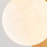 Wood-Effect Wall Light with Opal Glass Globe