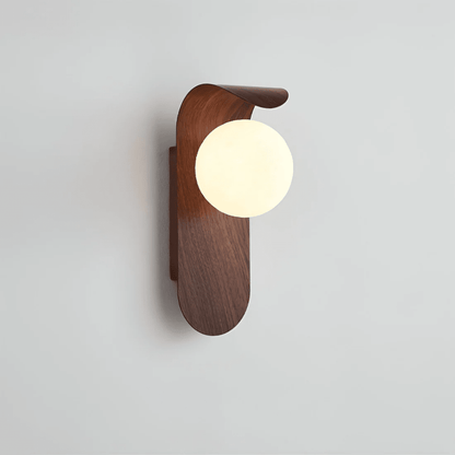 Wood Globe Wall Sconce - LED 1-Light Fixture in Scandinavian Style4