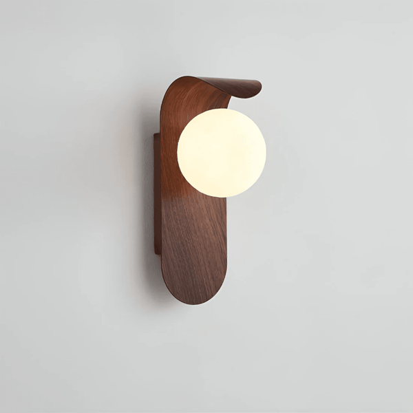 Wood Globe Wall Sconce - LED 1-Light Fixture in Scandinavian Style4