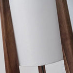 Wood Tripod Floor Lamp with Fabric Shade