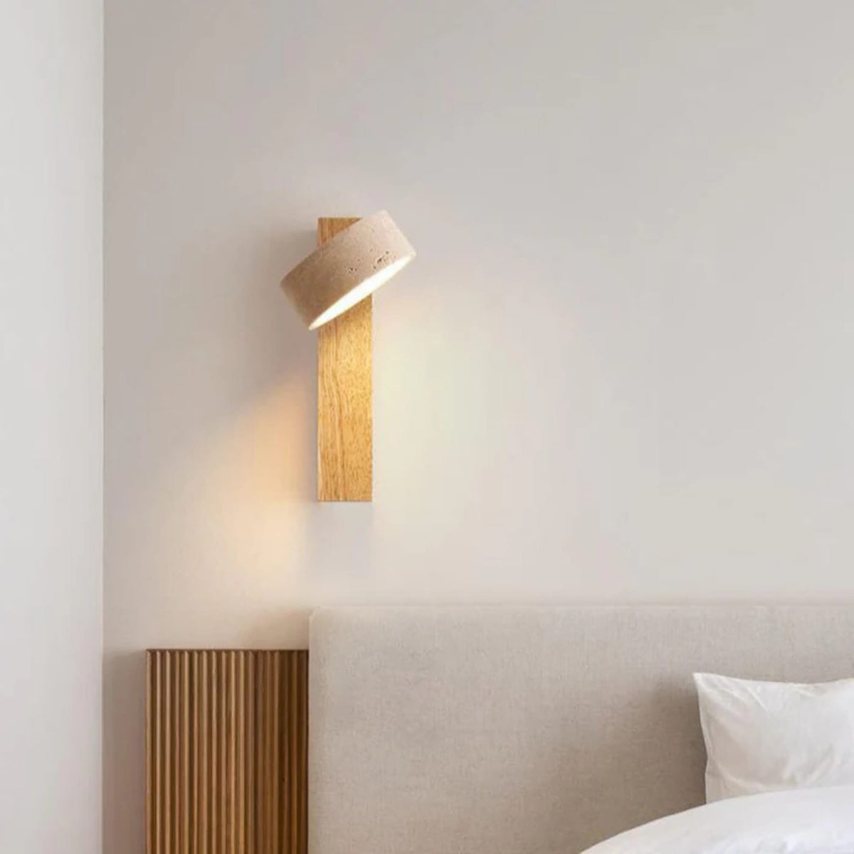 Wood Wall Light in Wood Colour or Walnut