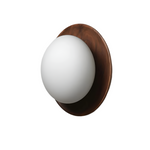 Wood and Glass Globe Wall Light with G9 Fitting