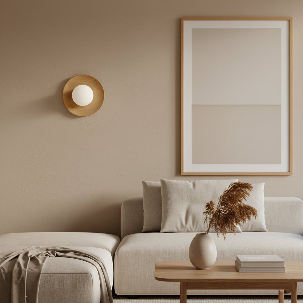 Wood and Glass Globe Wall Light with G9 Fitting