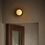 Wood and Glass Globe Wall Light with G9 Fitting