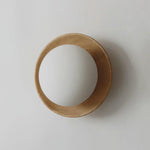 Wood and Glass Globe Wall Light with G9 Fitting