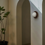Wood and Glass Globe Wall Light with G9 Fitting