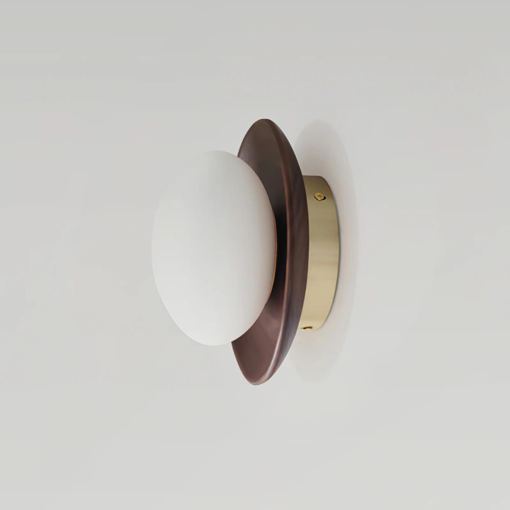 Wood and Glass Globe Wall Light with G9 Fitting