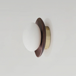 Wood and Glass Globe Wall Light with G9 Fitting